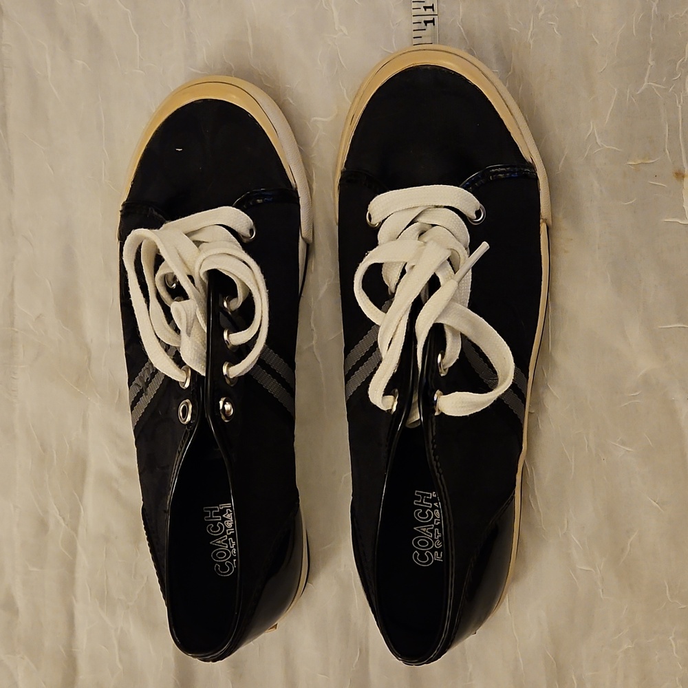 Coach Women's Black and Tan Sneakers - Picture 15 of 16